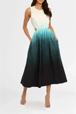 Aje Cosmos Ombre Cut out Midi Dress Size 14 for rent on The Volte - image 1