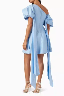 AJE ARISTA TULIP SLEEVE MINI DRESS POWDER BLUE SIZE 8 for rent on The Volte - image 3