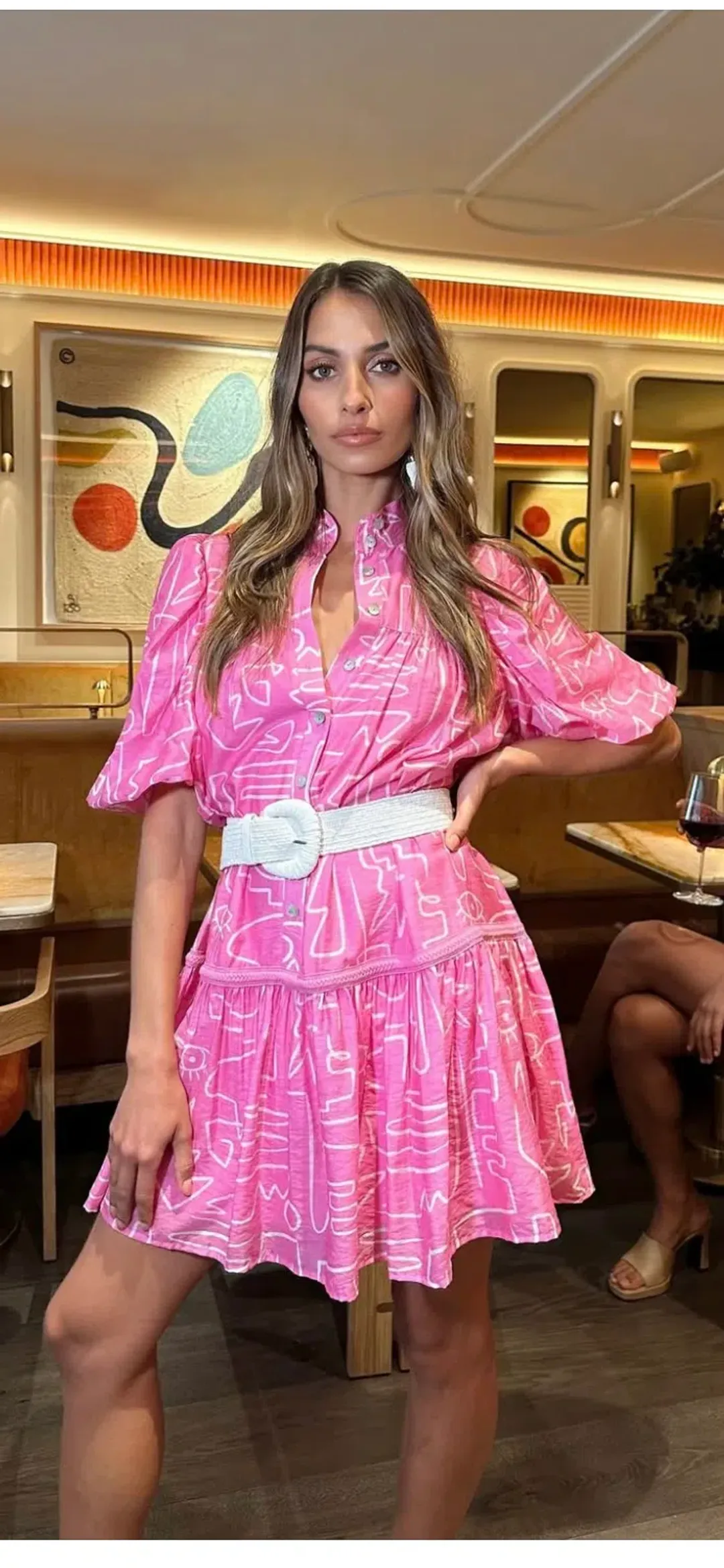 Sheike Optical Illusions Mini Dress Size 8 for rent on The Volte - main image