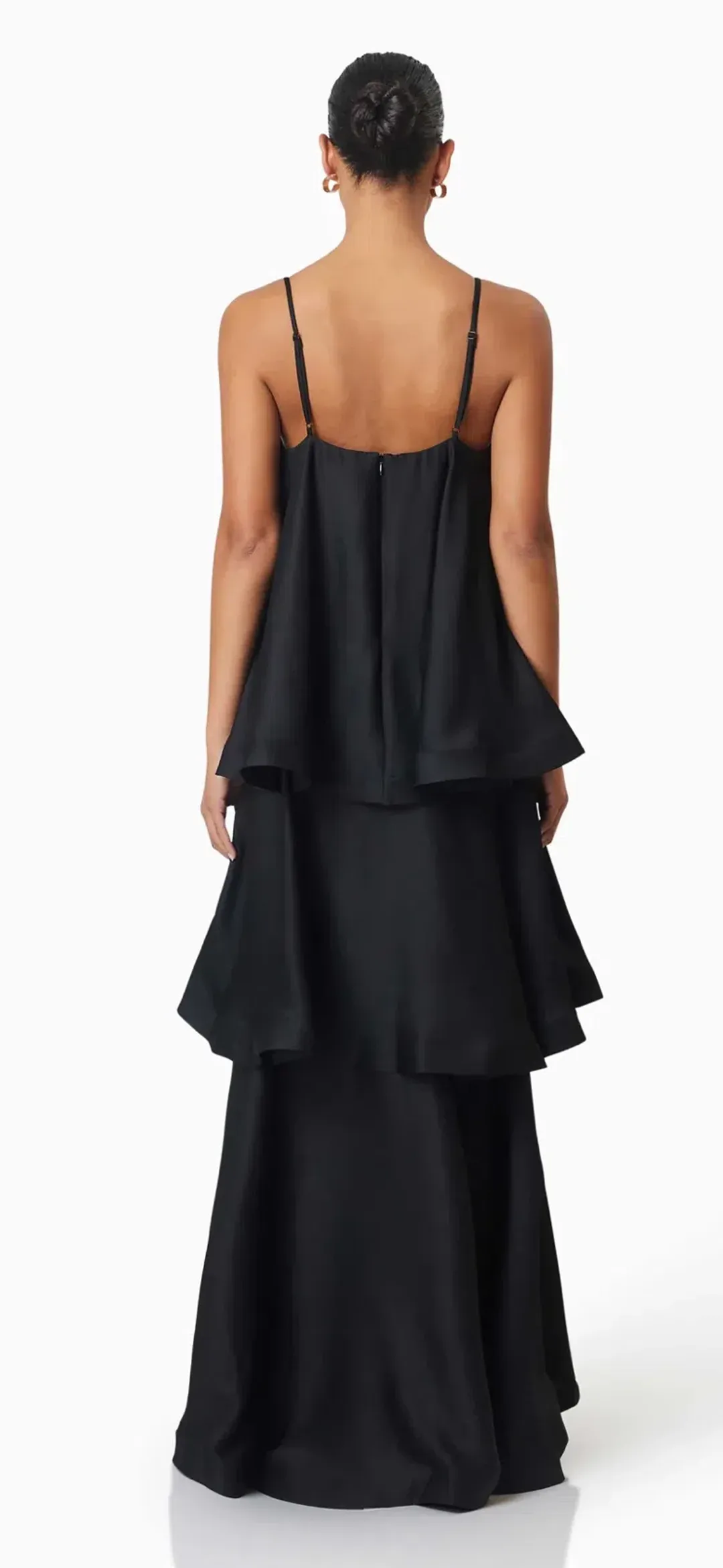 Elliatt Tilly tiered maxi size M 8-12) Black  for rent on The Volte - main image