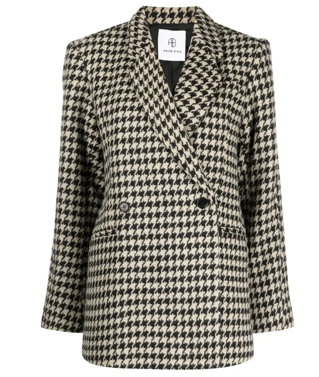ANINE BING Kaia houndstooth double-breasted blazer for rent on The Volte - main image