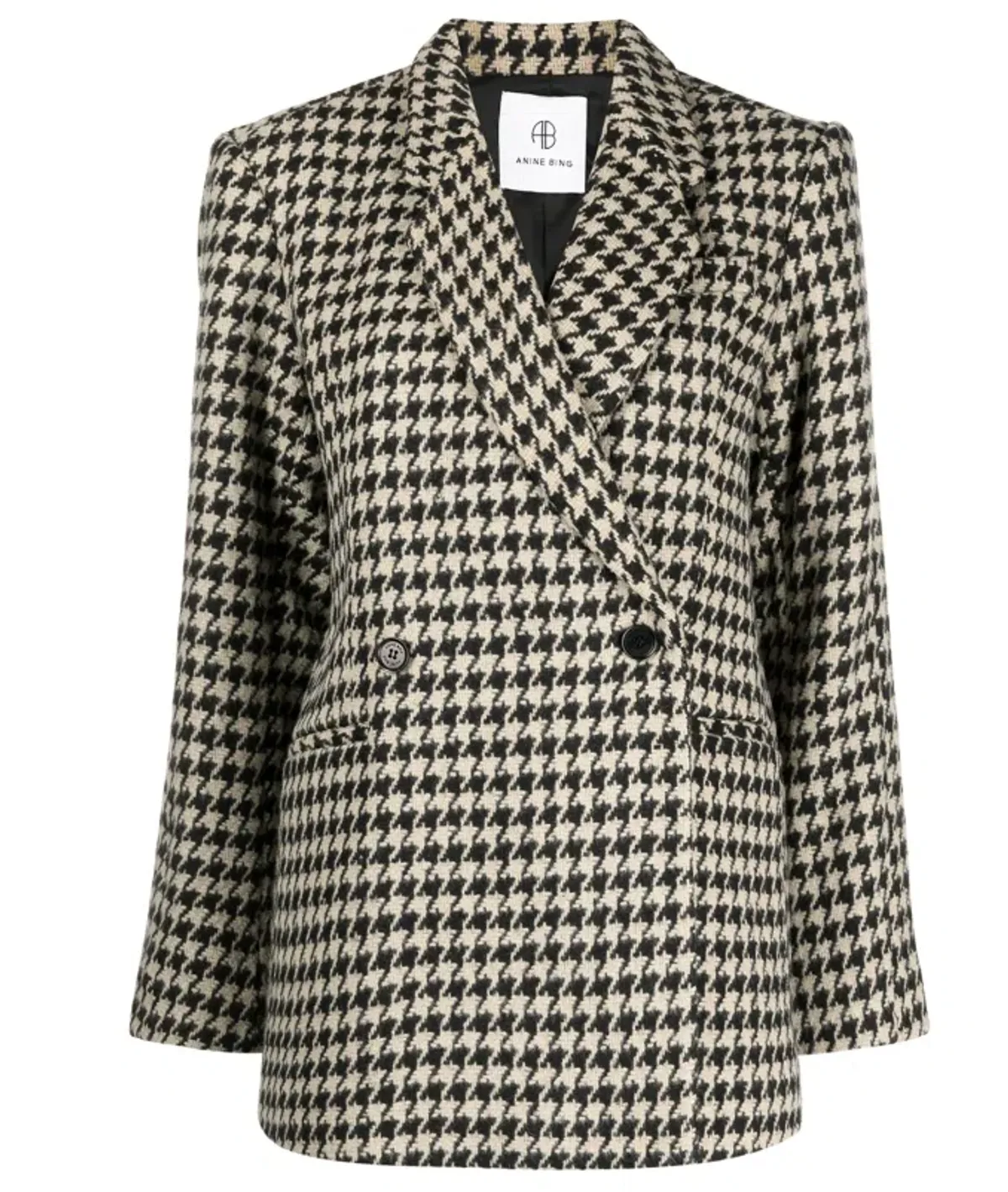 ANINE BING Kaia houndstooth double-breasted blazer for rent on The Volte - main image
