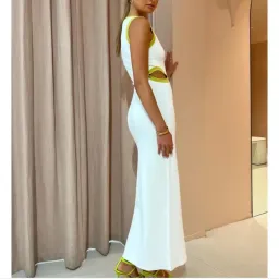 SIR the Label Evalina Cut Out Maxi Dress in Citrus Size 1/8  for rent on The Volte - image 2