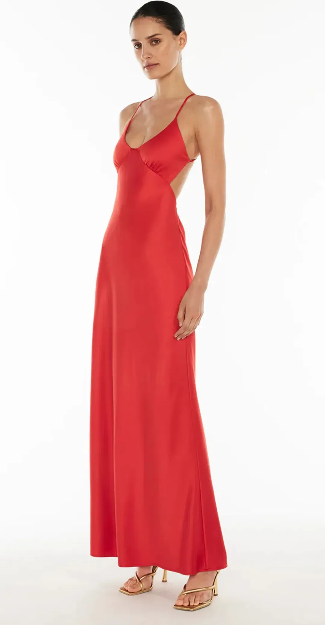 Saturation point slip dress red size 4 for rent on The Volte - main image