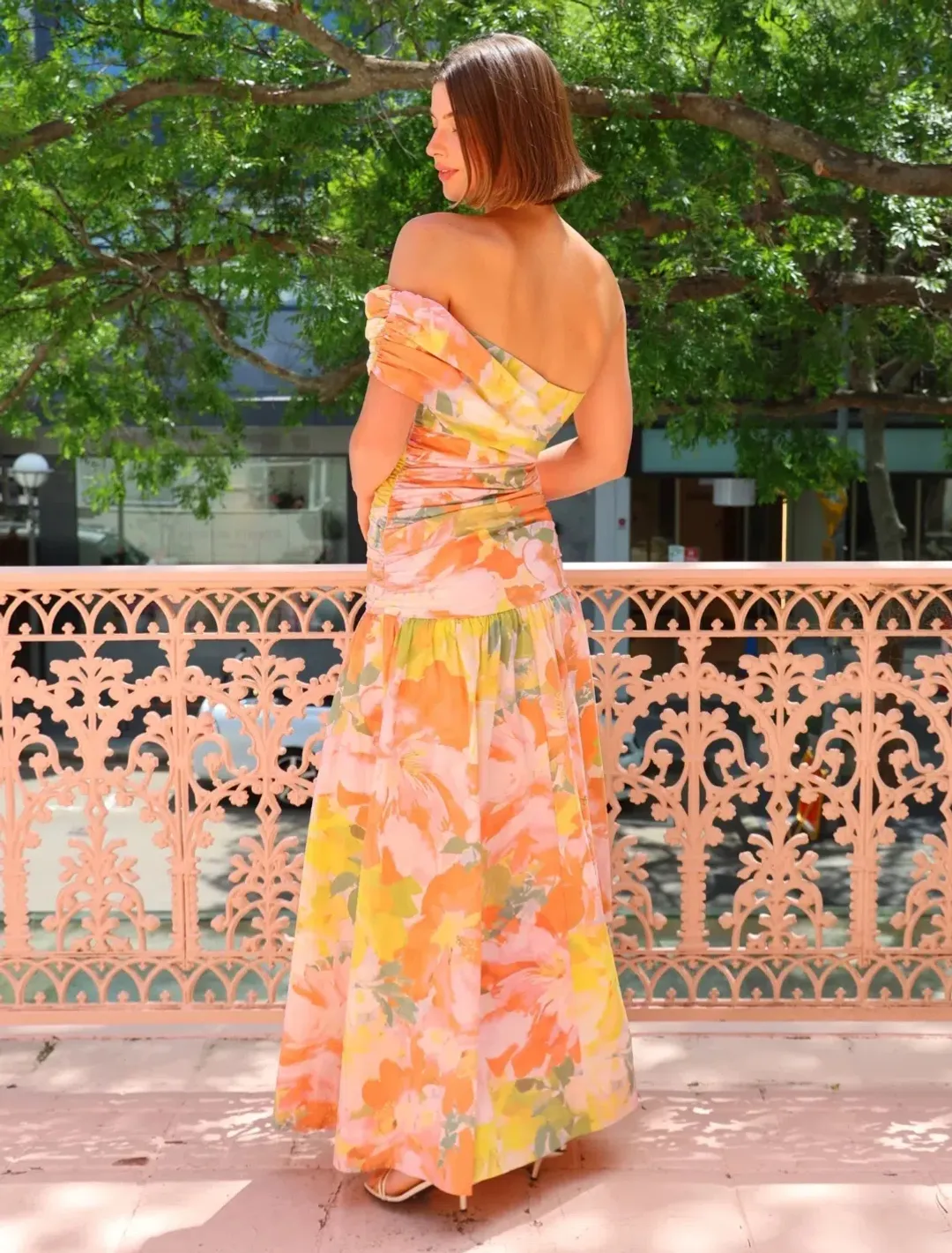 By Nicola Twist Maxi Dress in Floral Confetti Size 14 for rent on The Volte - main image