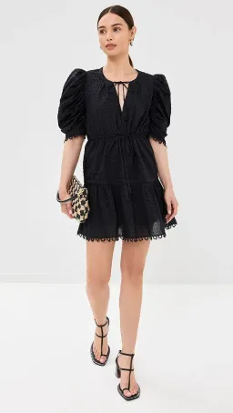 Farm Rio Summer Garden Mini Dress Black Size Small for rent on The Volte - image 2