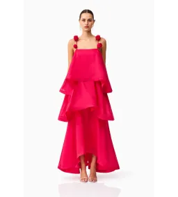 Elliatt Thalia Tiered Gown in Pink Size M/AU 10 for rent on The Volte - image 1