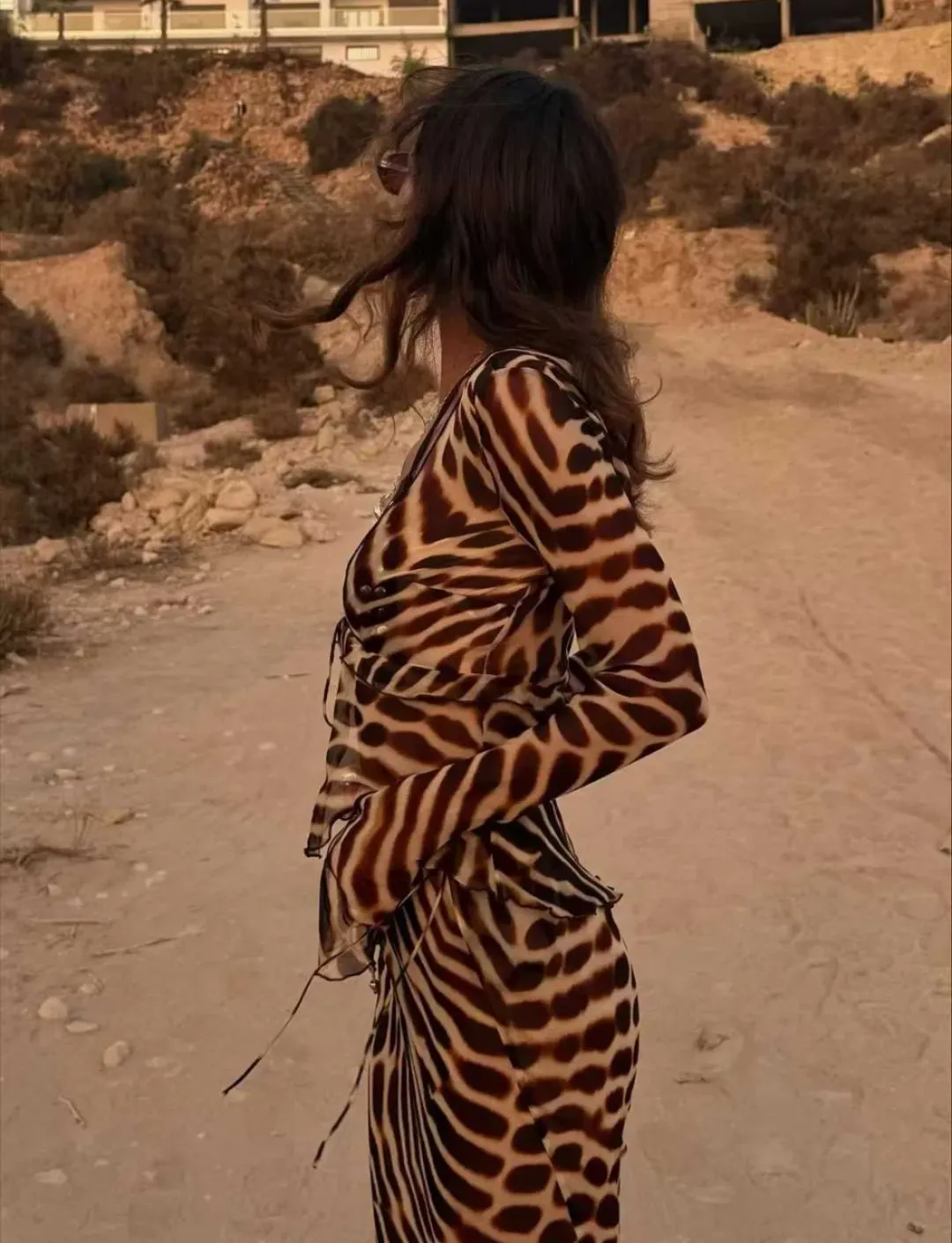 RAT & BOA Reno Blouse & Luma Skirt Leopard Size Small Best fits AU6-10 for rent on The Volte - main image