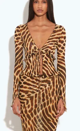 RAT & BOA Reno Blouse & Luma Skirt Leopard Size Small Best fits AU6-10 for rent on The Volte - image 10