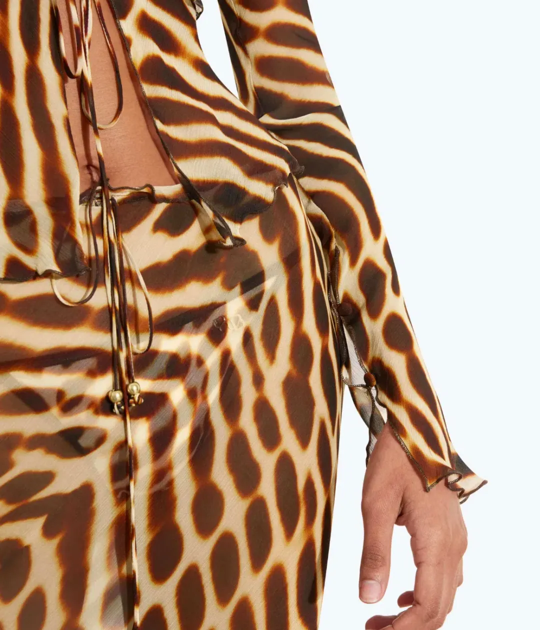 RAT & BOA Reno Blouse & Luma Skirt Leopard Size Small Best fits AU6-10 for rent on The Volte - main image