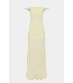 Sir the Label Ella Off Shoulder Twist Dress in Lemon Sorbet Size 10 for rent on The Volte - image 7
