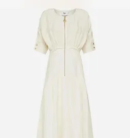 Aje Cream midi dress.  for rent on The Volte - image 3