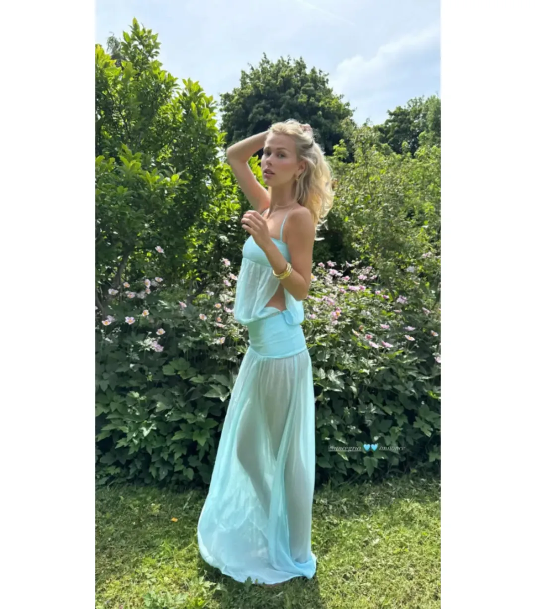 Ance Gria Romeo Gown Aqua Size 10 for rent on The Volte - main image