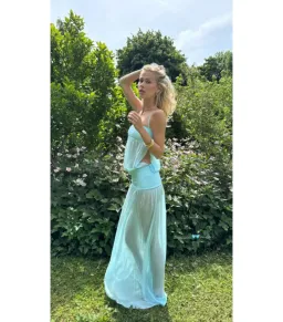 Ance Gria Romeo Gown Aqua Size 6 for rent on The Volte - image 3