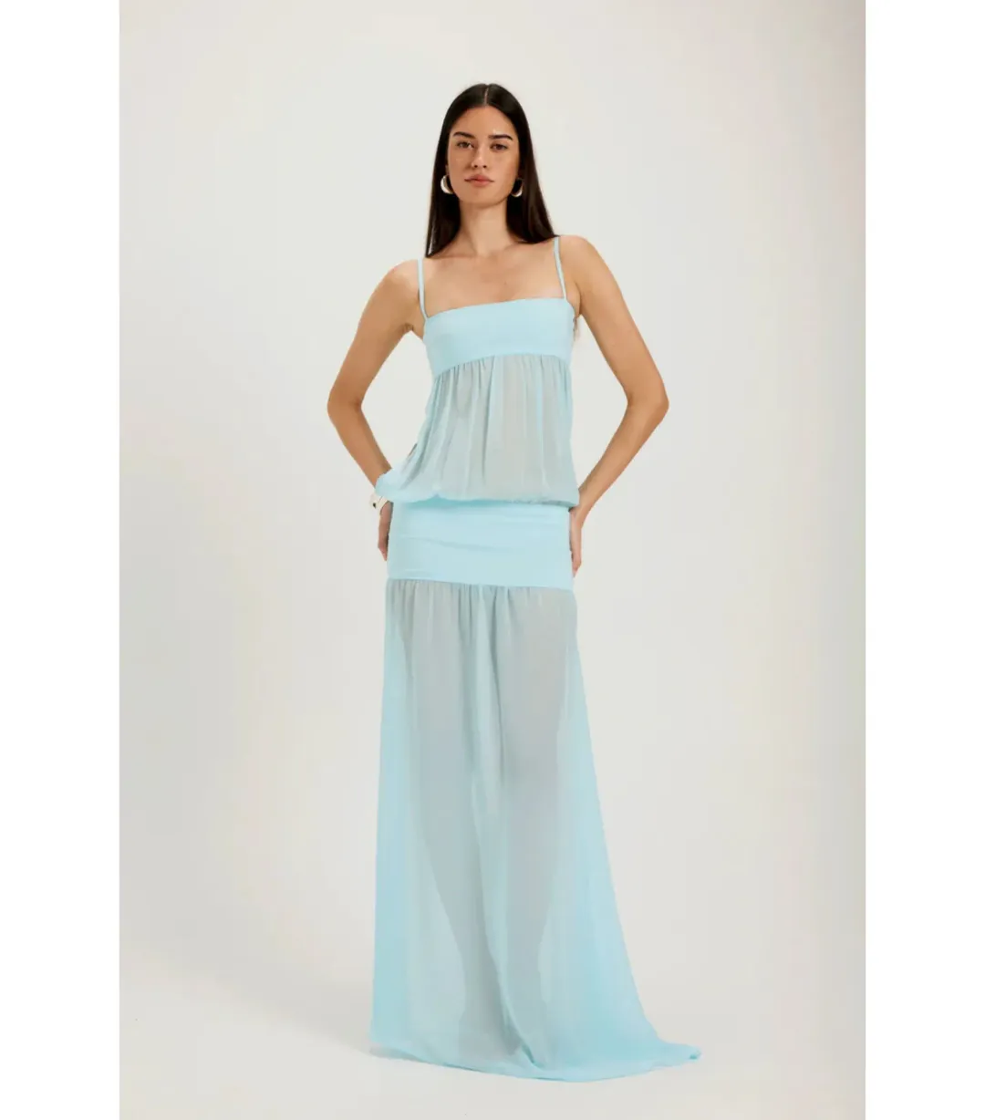 Ance Gria Romeo Gown Aqua Size 6 for rent on The Volte - main image