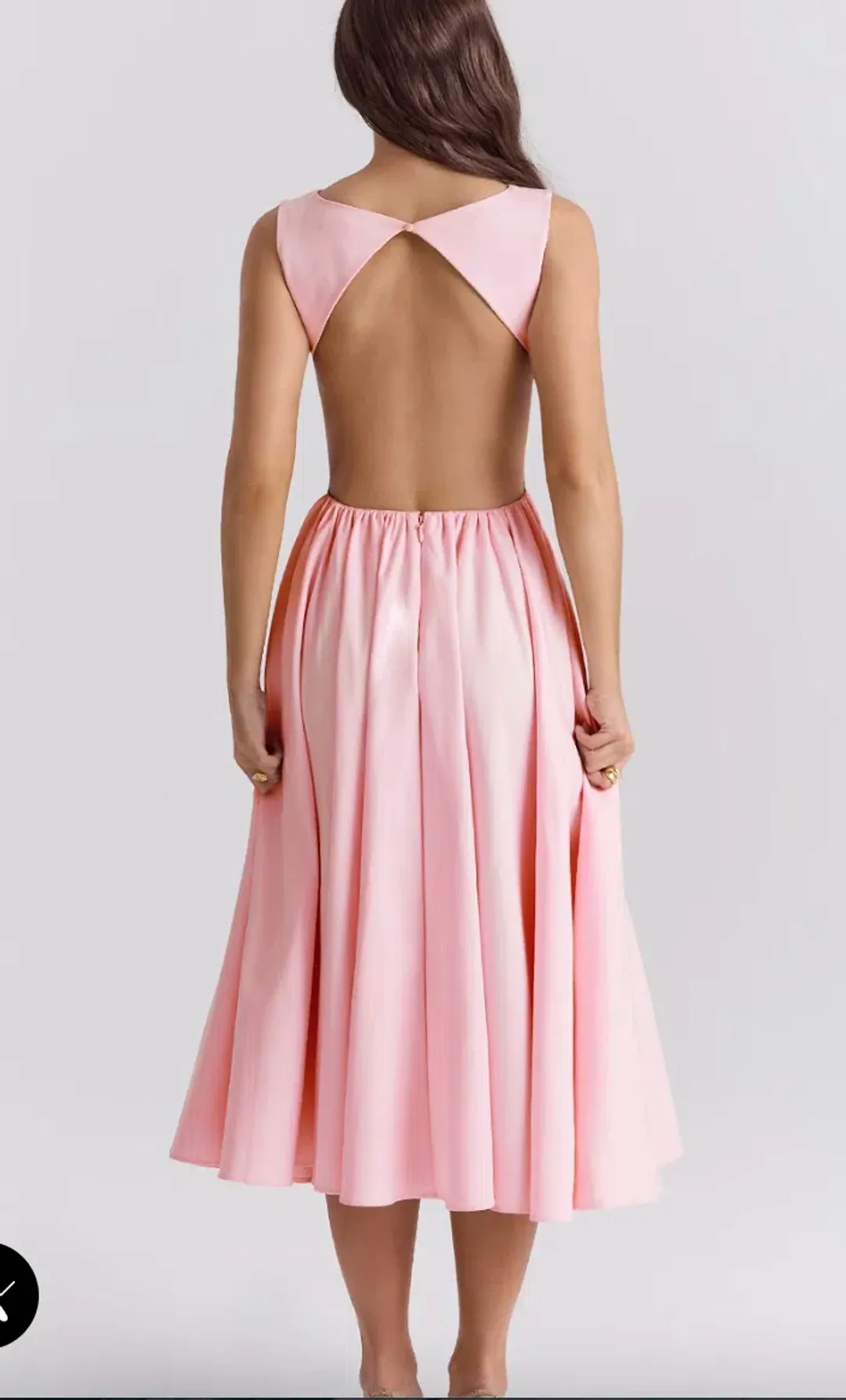 House of CB Cindy Ballerina Twill Midi Sundress for rent on The Volte - main image