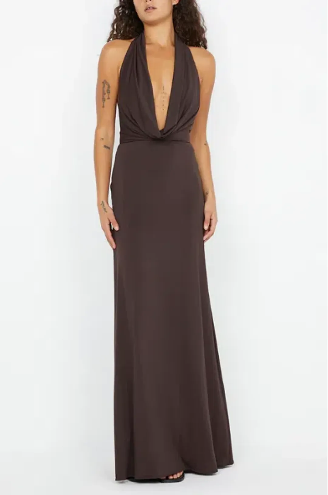 NESSIE COWL NECK MAXI DRESS SIZE 10 for rent on The Volte - main image