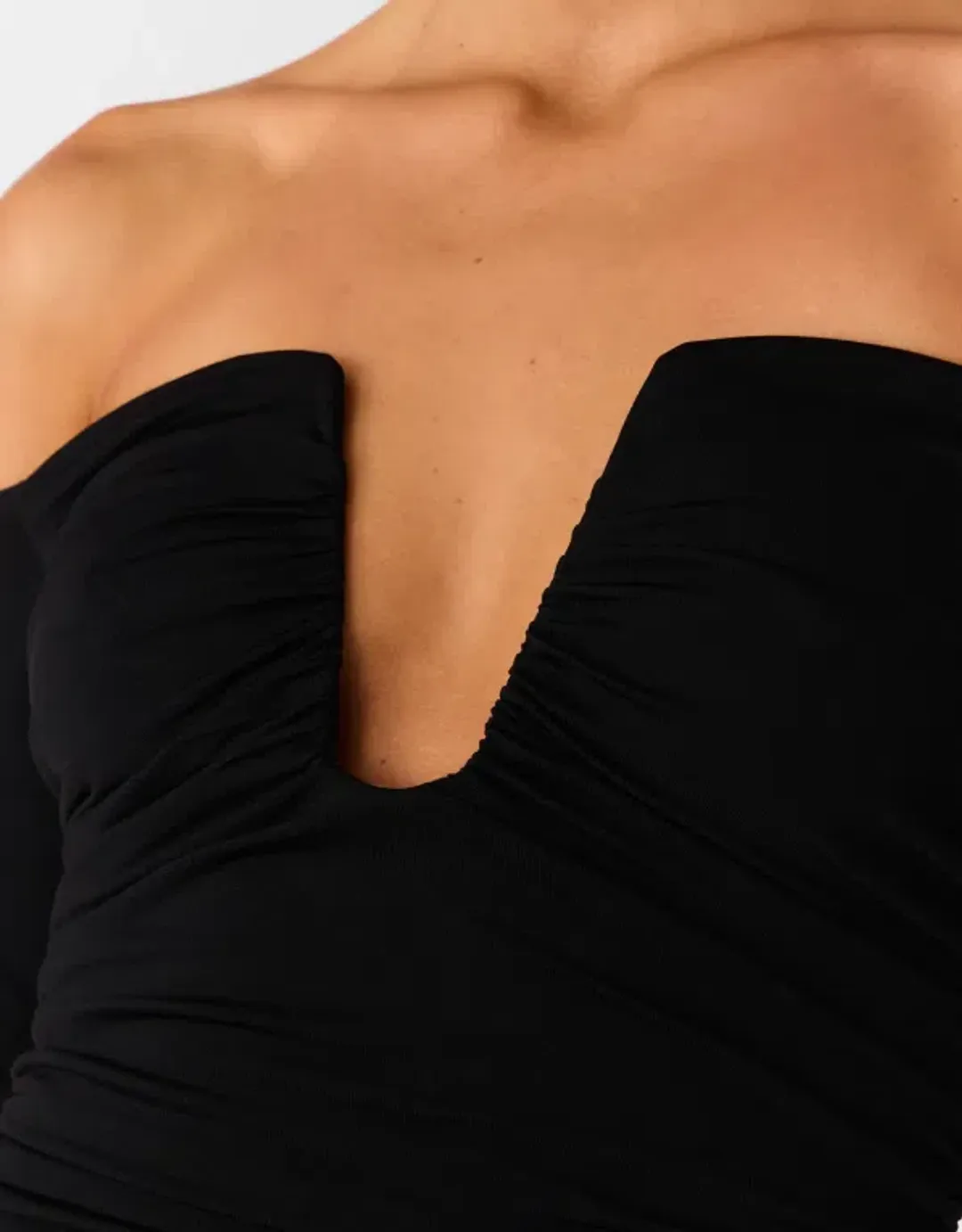 Misha Raelynn Matte Slinky Midi Dress Black Size 10/M for rent on The Volte - main image