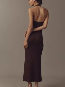 Bec and Bridge Brown Delfina Halter Midi Dress Size 10/M for rent on The Volte - image 4