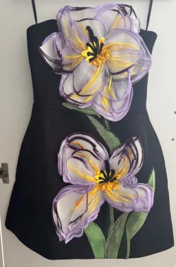 Leo Lin Flower Dress Size 6 for rent on The Volte - image 3