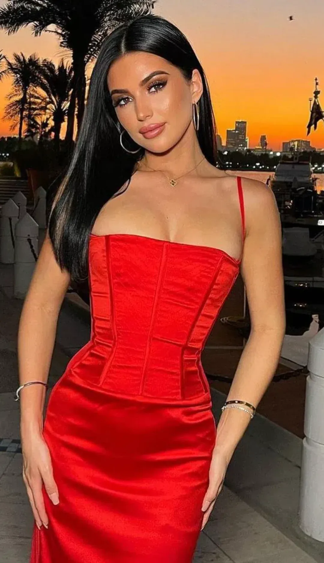 house of cb - shani dress red for rent on The Volte - main image