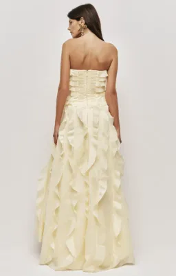 AJE Allairie Gown Butter yellow Size 10 for rent on The Volte - image 2