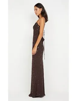 Bec Bridge ARIELLE SLIP MAXI DRESS Brown Size 8 for rent on The Volte - image 4