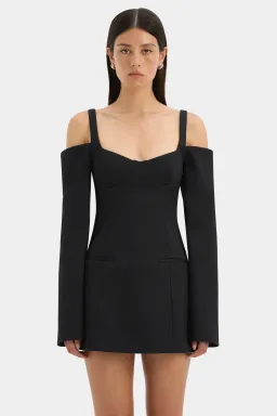 SIR SANDRINE LONG SLEEVE MINI IN BLACK SIZE AU 6 for rent on The Volte - image 3