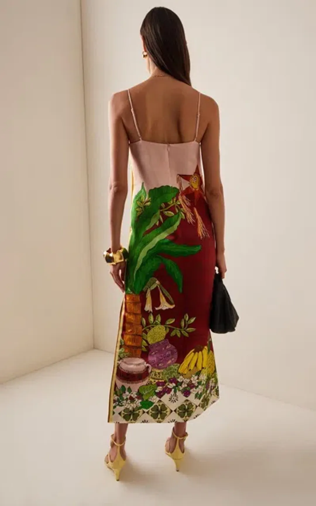 ALEMAIS Tiger Slip Midi Dress 10 for rent on The Volte - main image