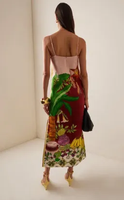 ALEMAIS Tiger Slip Midi Dress 10 for rent on The Volte - image 3