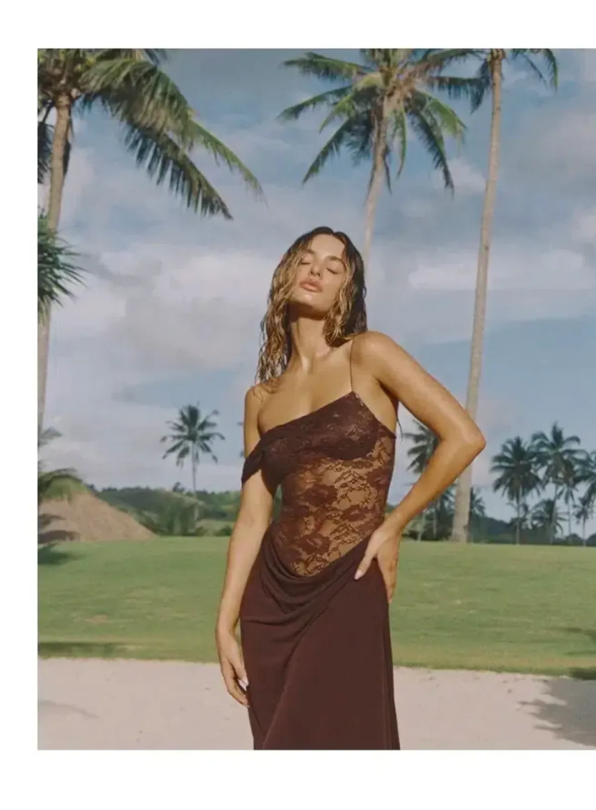 Natalie Rolt Sloane Maxi Dress Espresso Size 0 AU 6 (Cropped) for rent on The Volte - main image