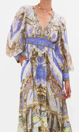 Camilla Long Button Front Dress Gilded Pleasures Size L (14) for rent on The Volte - image 3