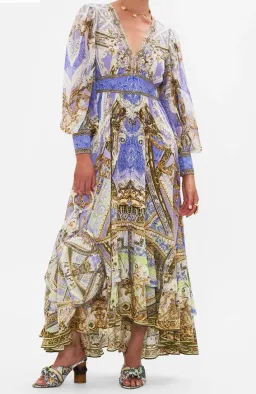 Camilla Long Button Front Dress Gilded Pleasures Size L (14) for rent on The Volte - image 1