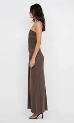 BEC & BRIDGE IDA STRAPLESS MAXI GOWN IN CHOCOLATE BROWN SIZE AU 6 for rent on The Volte - image 2