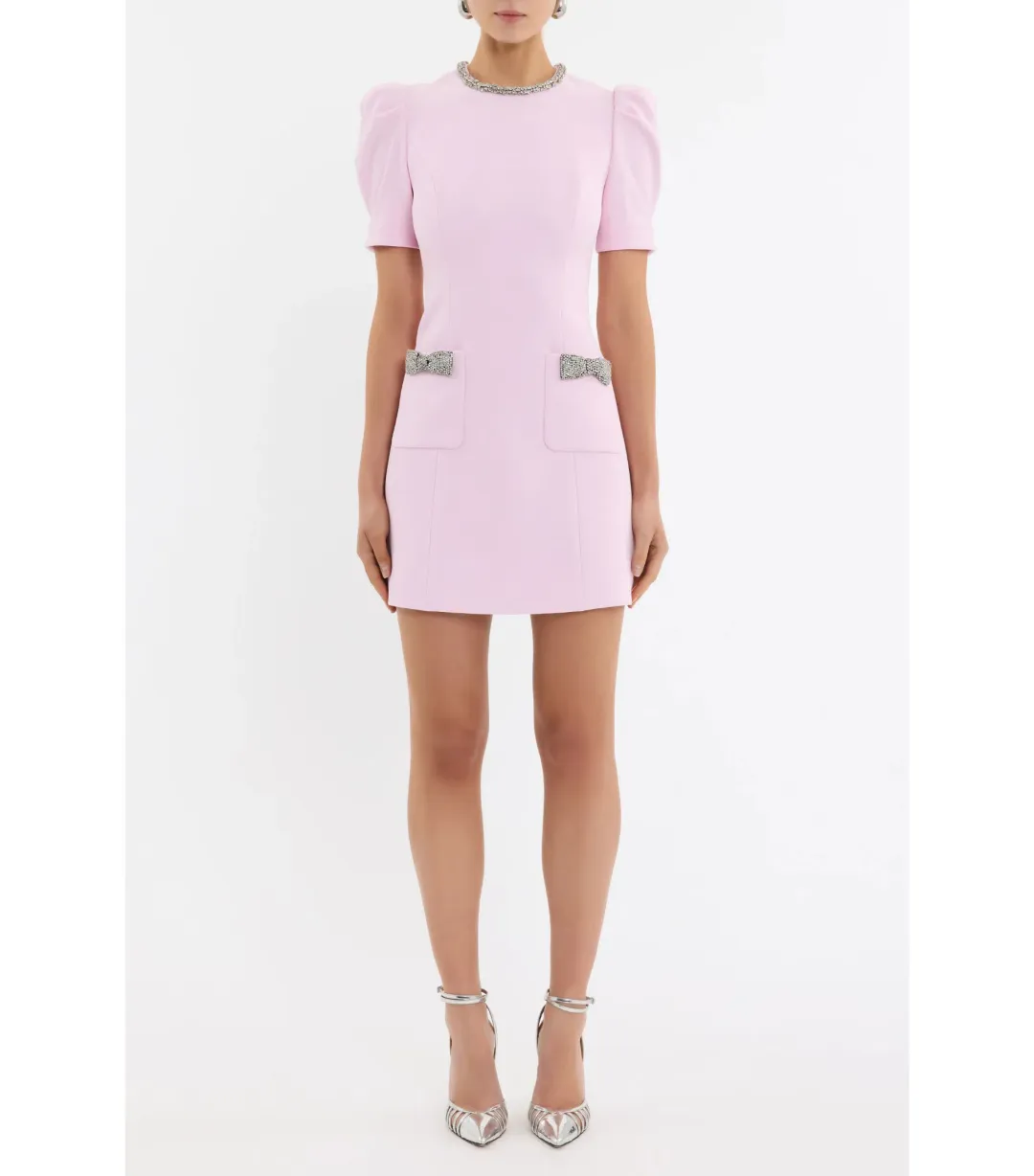 Rebecca Vallance Nemy Mini Dress Pink Size AU 8 for rent on The Volte - main image
