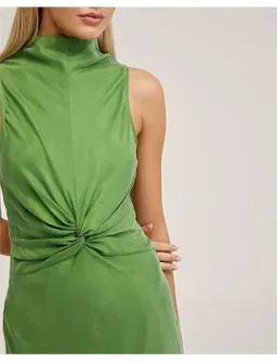 Oxford CAMILLA CUPRO BLEND DRESS Apple Size 12 for rent on The Volte - image 4