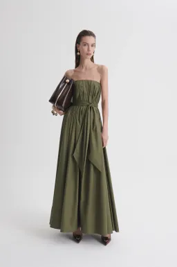 Scanlan Theodore Parachute Crepe Gown Green for rent on The Volte - image 1