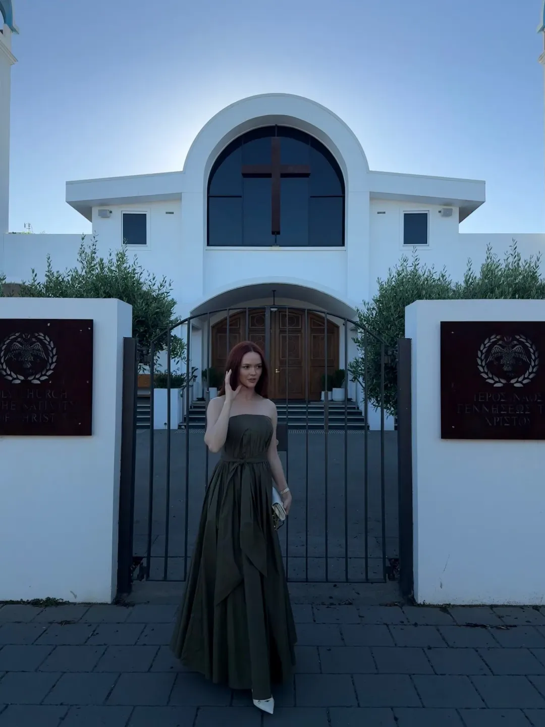 Scanlan Theodore Parachute Crepe Gown Green for rent on The Volte - main image