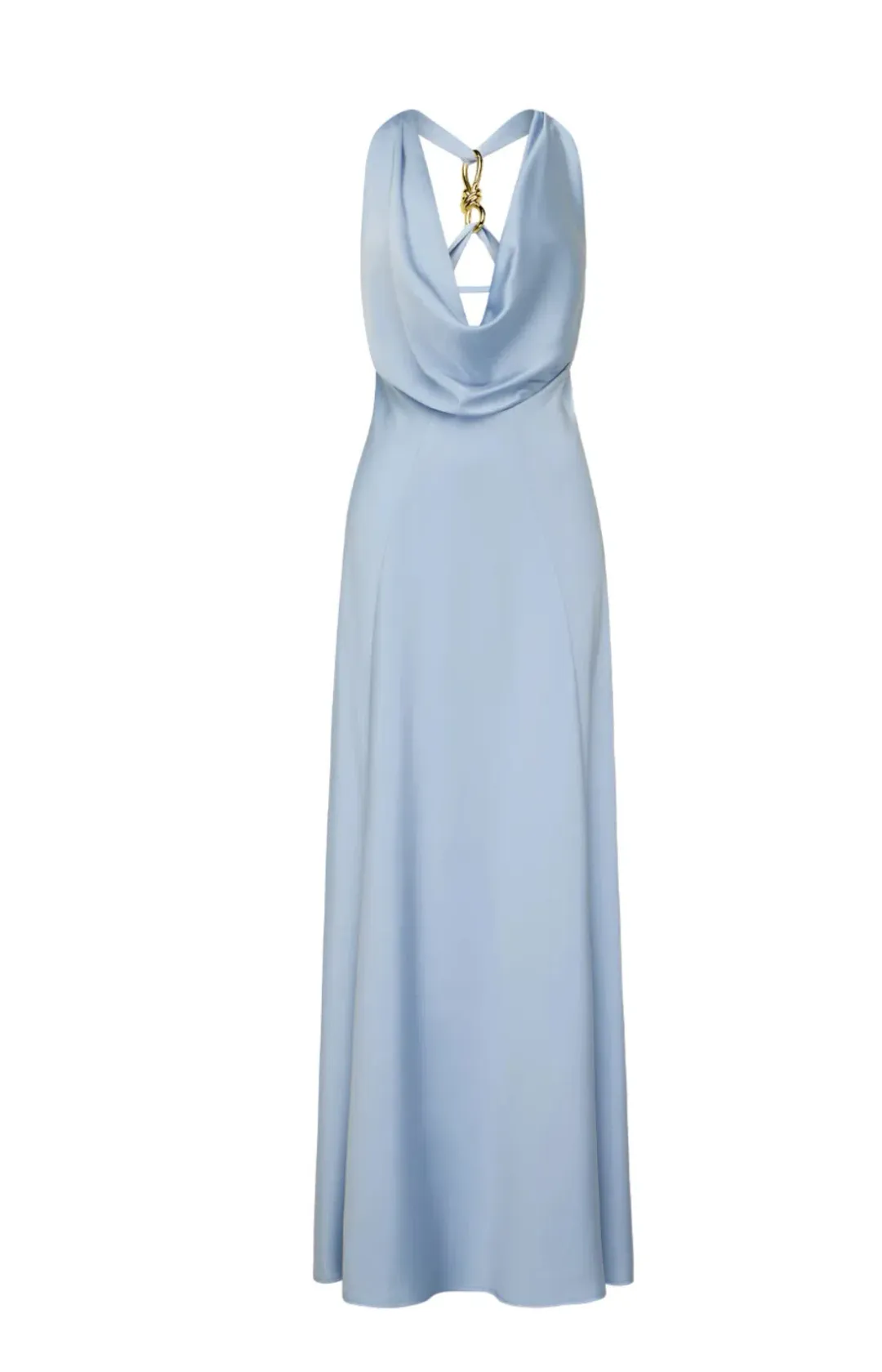 MANNING CARTELL CHARMED COWL SLIP MAXI DRESS DOVE BLUE SIZE AU 10 for rent on The Volte - main image