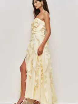 Aje Allaire Gown in Butter Yellow Size 10 for rent on The Volte - image 3