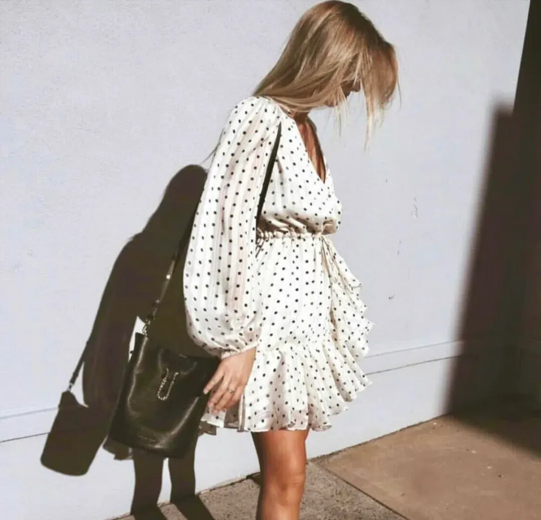 SHONA JOY KARINA PUFF SLEEVE DRESS for rent on The Volte - main image