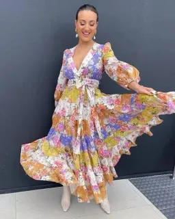 Zimmermann Pattie Wrap Midi Dress Size 2 / AU 12 for rent on The Volte - image 3