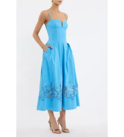 Rebecca Vallance Montreux Midi Dress Light Blue Size AU 12 for rent on The Volte - image 2
