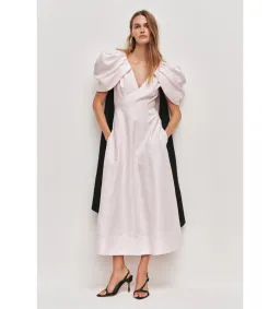 Aje Bisou Midi Dress Pastel Pink Size AU 10 for rent on The Volte - image 1