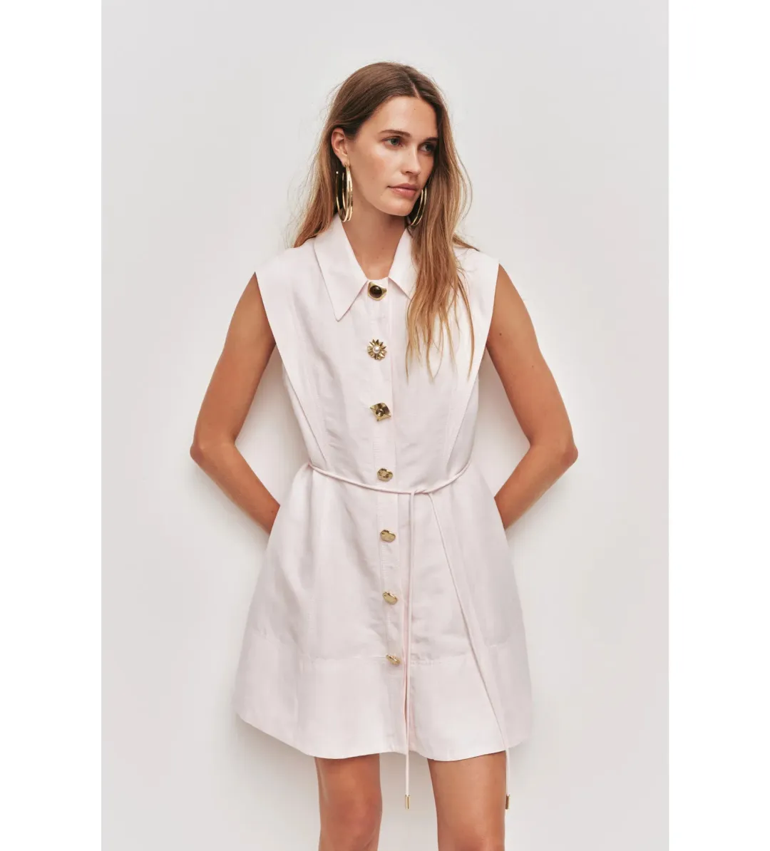 Aje Sacha Mini Dress Pastel Pink Size AU 10 for rent on The Volte - main image