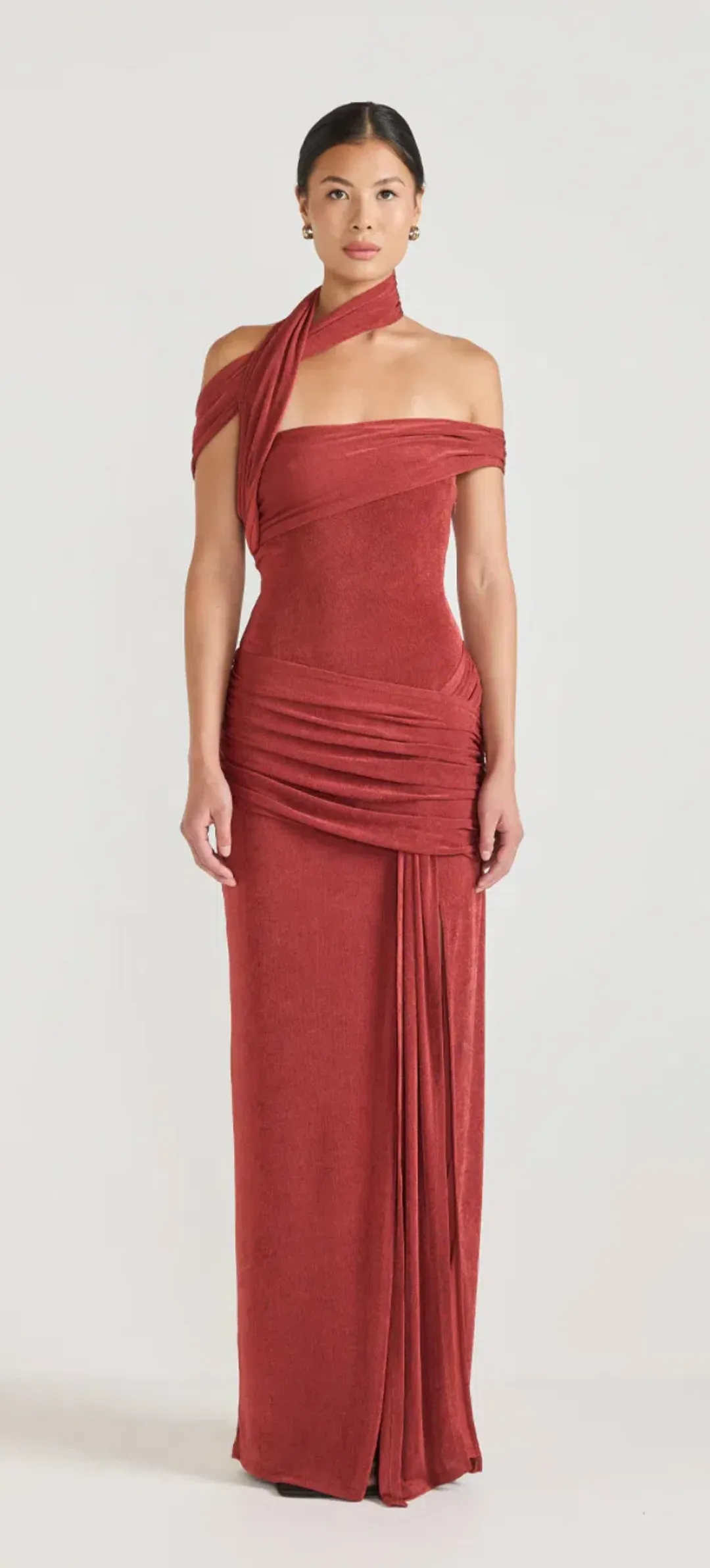 Tojhà Addonia Dress Sangria for rent on The Volte - main image