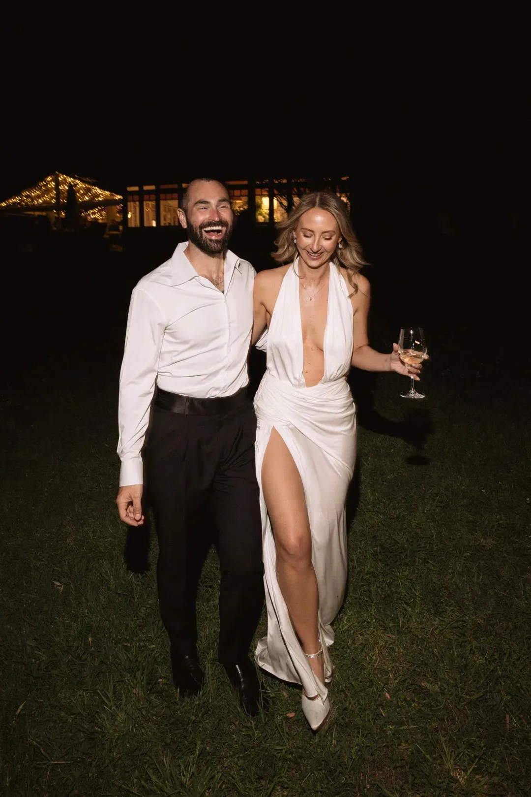 Courtney Zheng Selene Plunge Jersey Gown for rent on The Volte - main image