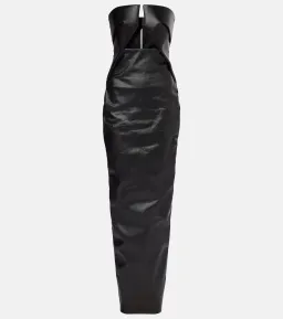 Rick Owens - Black Prong Denim Maxi Dress - Size 44 (12) for rent on The Volte - image 1