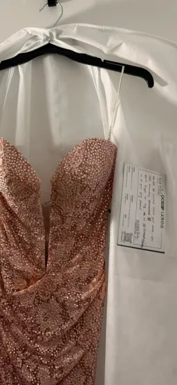 Sherri hill blush pink sequin rhinestone formal dress size 00 for rent on The Volte - image 4