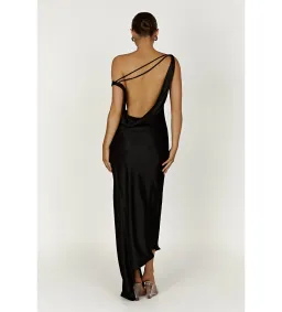 Meshki Yvette Slip Maxi Dress with Asymmetrical Hem Black Size S AU 8 for rent on The Volte - image 5